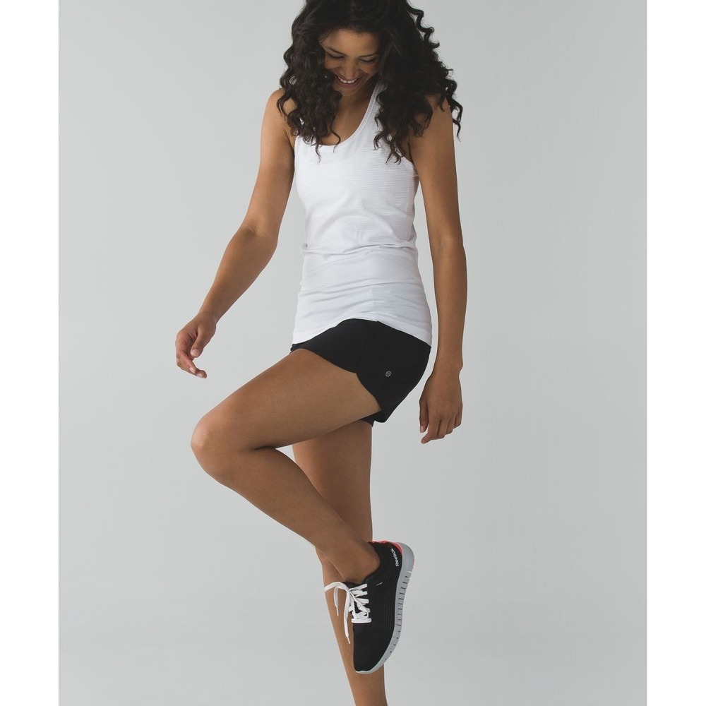 Lululemon Run Times Short 4 way Stretch Black 4" inseam Running Gym Size 12 - Picture 16 of 16